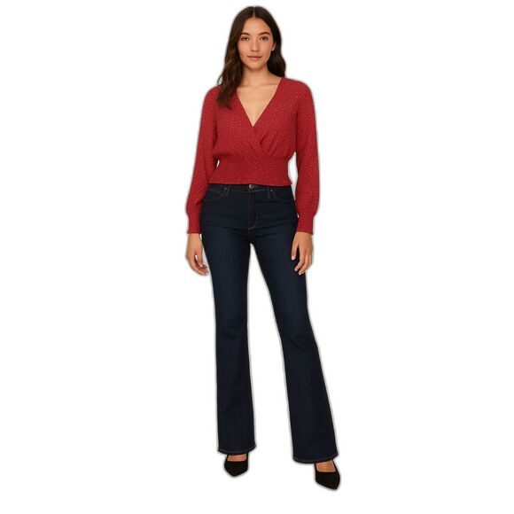 Paige Jeans Womens 28 Blue Manhattan Bootcut Dark Wash Stretch Mid Rise Denim - Picture 1 of 11